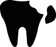 Tooth icon in flat style. isolated on Human tooth silhouette, Dental clinic insurance treatment symbol. Dentist logotype template vector for apps, web