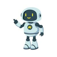 artificial intelligence assistant robot finger point vector