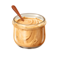 ai generiert Krug von Nuss Butter auf transparent Hintergrund png Bild