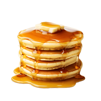 ai genererad pannkaka stack med lönn sirap på transparent bakgrund png bild