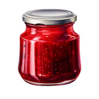 ai généré pot de fait maison confiture sur transparent Contexte png image