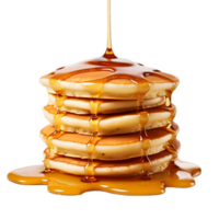AI generated Pancake Stack with Maple Syrup on transparent background PNG image