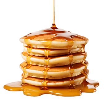 ai genererad pannkaka stack med lönn sirap på transparent bakgrund png bild