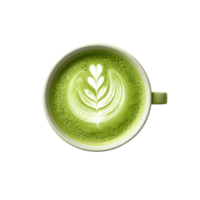 AI generated Cup of Matcha Latte on transparent background PNG image