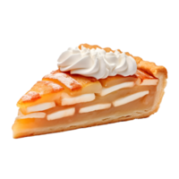 ai généré Pomme tarte tranche sur transparent Contexte png image