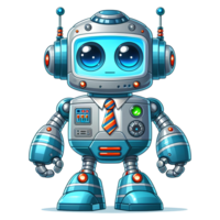 ai generado ai robot dibujos animados en transparente antecedentes png