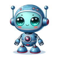 AI generated ai robot cartoon on transparent background png