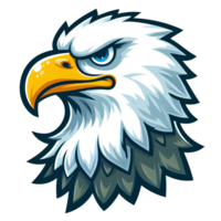 AI generated eagle head. cartoon style. on transparent background png