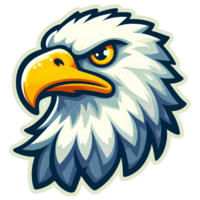 AI generated eagle head. cartoon style. on transparent background png