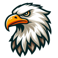 AI generated eagle head. cartoon style. on transparent background png