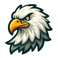 AI generated eagle head. cartoon style. on transparent background png