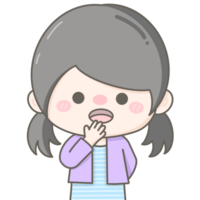 mignonne peu pastel fille main plus de le bouche png