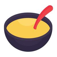 Soup bowl icon in trendy design vector