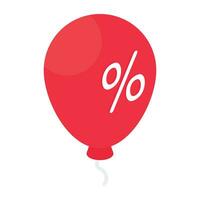 Trendy design icon of discount balloon vector