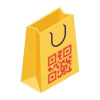 Trendy vector design of shopping bag