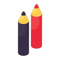 An icon design of lip pencils isolated on white background vector