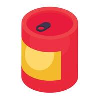 An icon design of canned food, editable vector