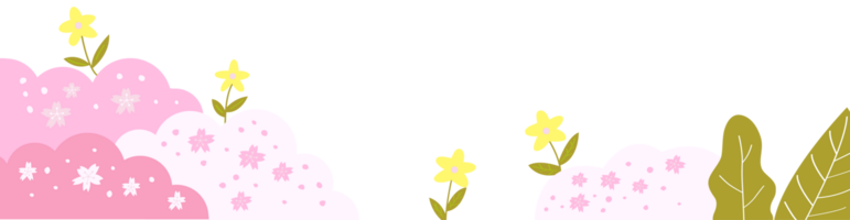 frame of pink grass png