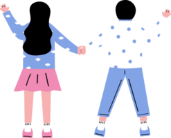 a couple are holding hands png
