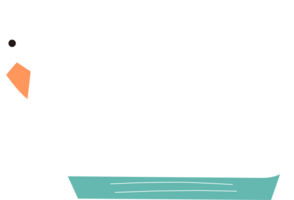 une mignonne cygne bateau png