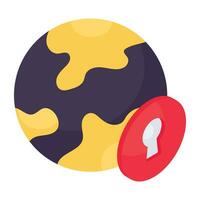 Modern design icon of global security vector