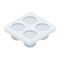 Perfect design icon of ice cube plastic tray vector