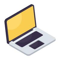 Modern design icon of laptop vector