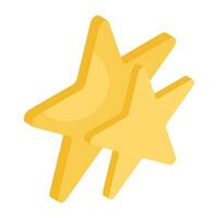 A colored design icon of stars vector