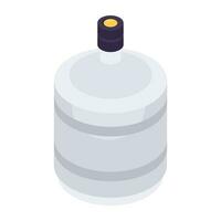 Conceptual isometric design icon of water gallon vector