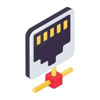 Perfect design icon of network port vector