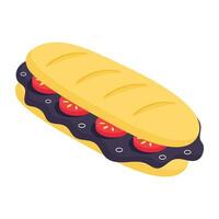 Modern design icon of hotdog burger vector