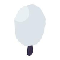 An editable design icon of cotton candy vector