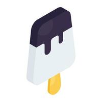 A yummy icon of ice popsicle vector