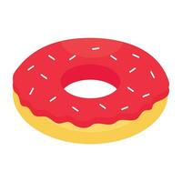 Trendy vector design of donut