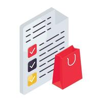 Perfect design icon of shopping list vector