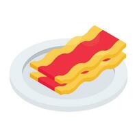 Premium download icon of healthy food, bacon vector