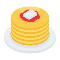 A perfect design icon of pancake vector
