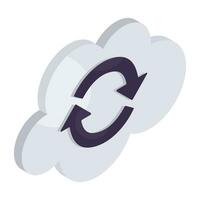 Unique design icon of cloud update vector