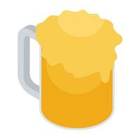 Modern design icon of beer mug vector