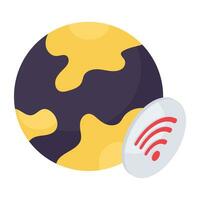 Editable design icon of global wifi vector
