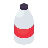 An icon design of milk bottle vector