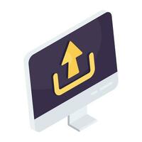 Modern design icon of system upload vector