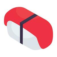 Creative design icon of sushi, isometric vector