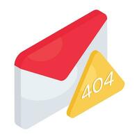 Trendy design icon of 404 mail vector