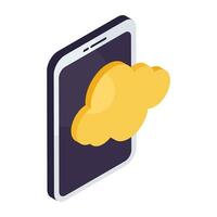 Modern design icon of cloud phone vector