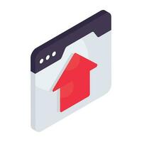 Conceptual isometric design icon of homepage vector