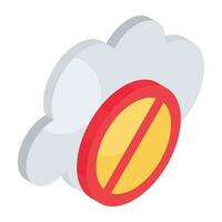 Premium download icon of ban cloud vector