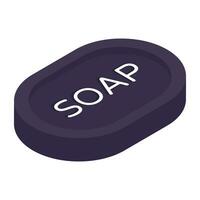 A creative design icon of soap available for instant download vector