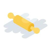 A unique design icon of dough roller vector