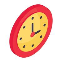 Editable design icon of wall clock vector